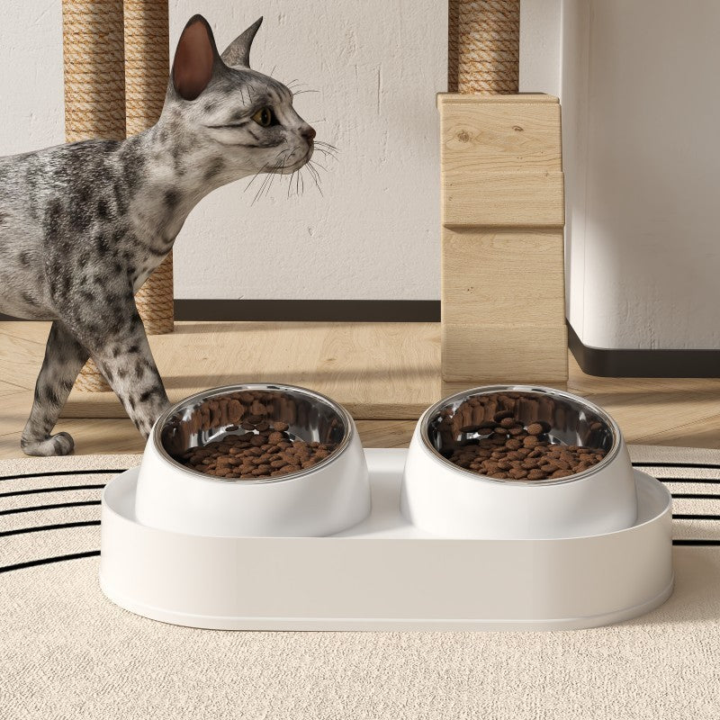 Elevated Double Pet Bowl with Non-Slip Design