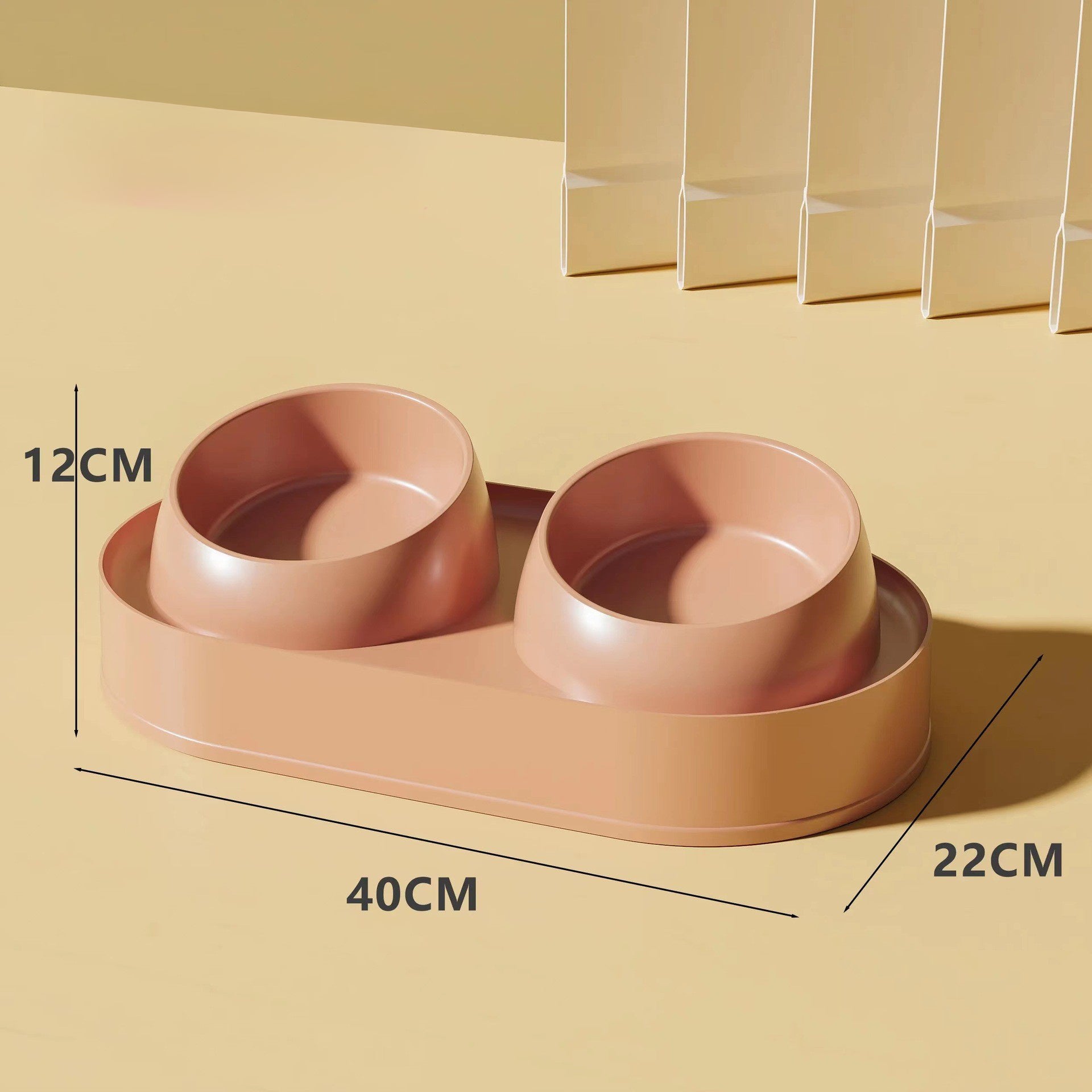 Elevated Double Pet Bowl with Non-Slip Design