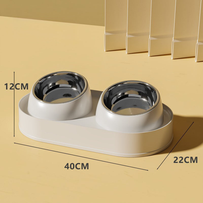 Elevated Double Pet Bowl with Non-Slip Design