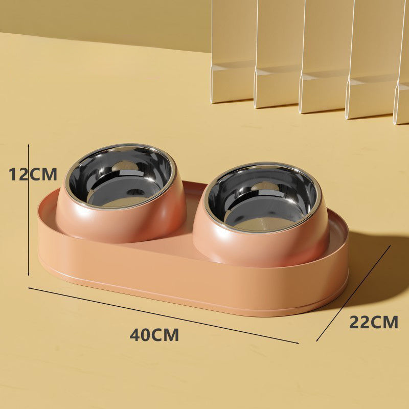 Elevated Double Pet Bowl with Non-Slip Design