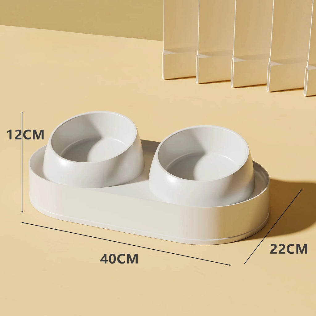 Elevated Double Pet Bowl with Non-Slip Design