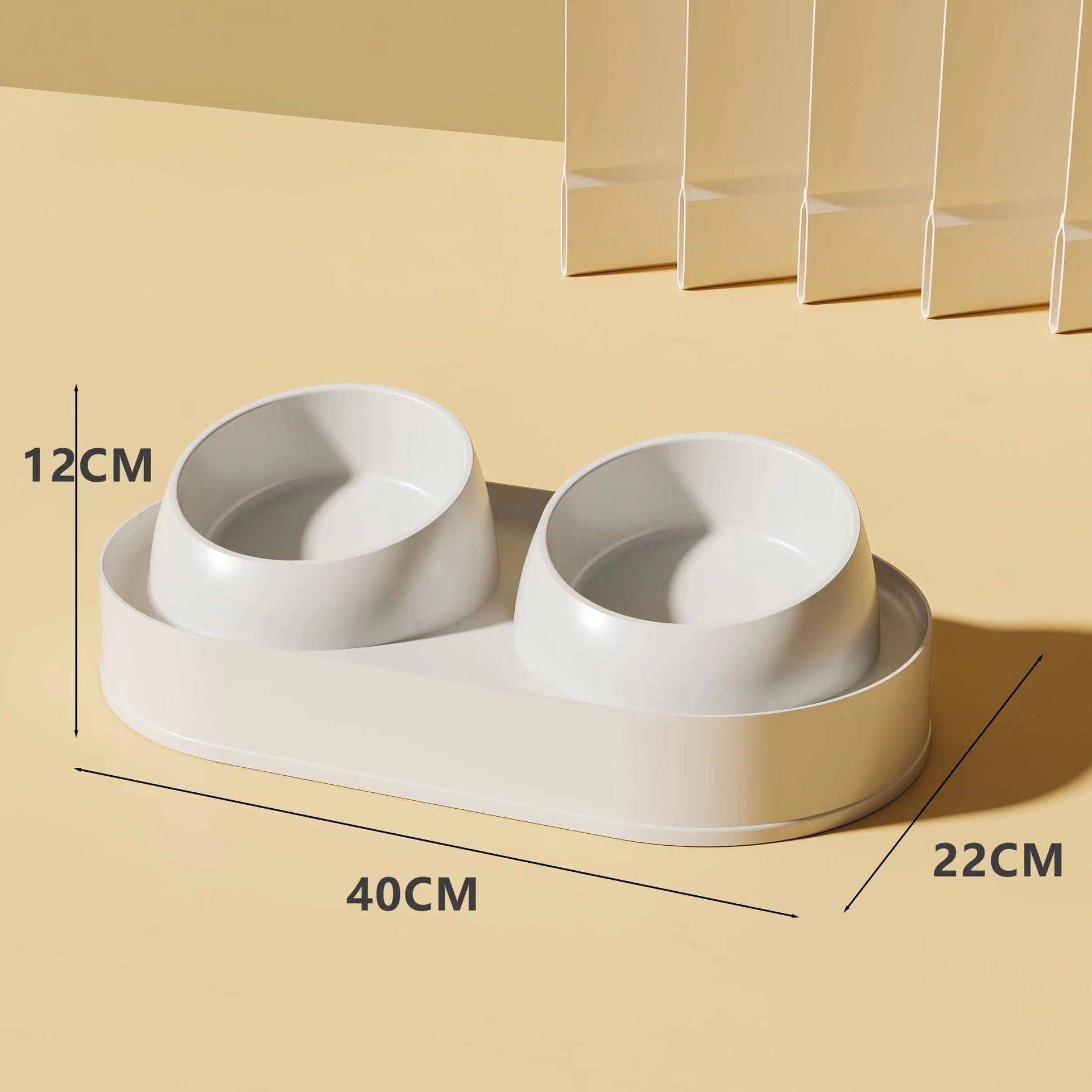 Elevated Double Pet Bowl with Non-Slip Design