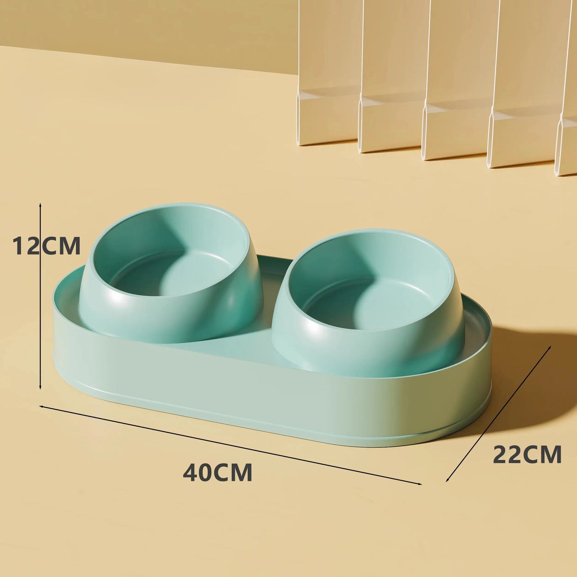 Elevated Double Pet Bowl with Non-Slip Design