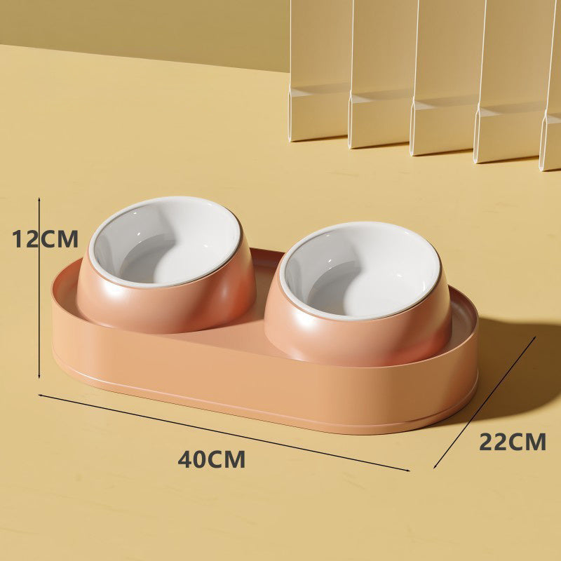 Elevated Double Pet Bowl with Non-Slip Design