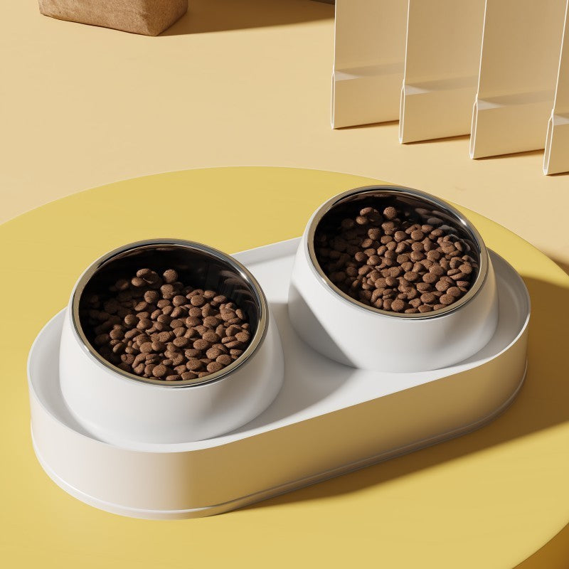 Elevated Double Pet Bowl with Non-Slip Design