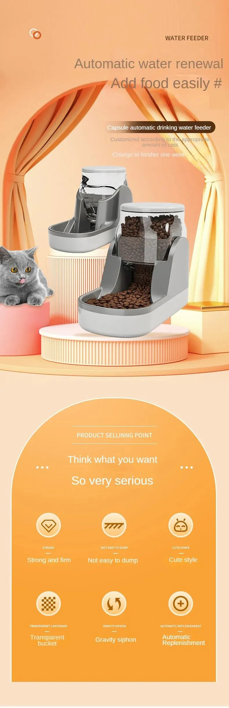 All-in-One Pet Feeder for Dogs and Cats
